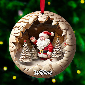 Personalized Gifts For Family Christmas Ornament Santa Claus 03xqti090924 - Ornament - GoDuckee