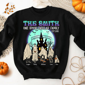 One Spook-Tacular Family, Gift For Family, Personalized Shirt, Ghost Family Shirt, Halloween Gift - Shirts - GoDuckee