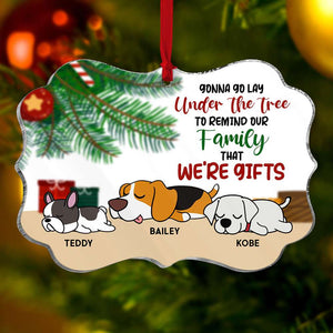 Gonna Go Lay Under The Tree, Gift For Dog Lover, Personalized Ornament, Dogs Laying Ornament, Christmas Gift 05HUDT011122 - Ornament - GoDuckee