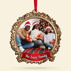 Custom Photo Gifts For Family Christmas Ornament 02huti310824 - Ornament - GoDuckee