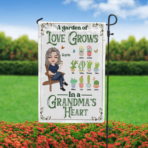 A Garden Of Love Grows, Gift For Grandma Personalized Garden Flag, Grandkids Plant Flag - Tote Bag - GoDuckee