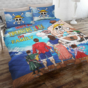 Personalized Gifts For Family Bedding Set Family Pirate Treasure 04XQTI090724PA - Blanket - GoDuckee