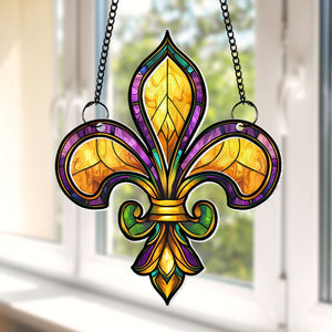 Personalized Gifts For Mardi Gras Suncatcher Ornament 05kati080225 - Ornament - GoDuckee
