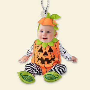 Funny Halloween Custom Face For Kids 04HUTI260824 Personalized Acrylic Photo Car Hanging Ornament - Ornament - GoDuckee