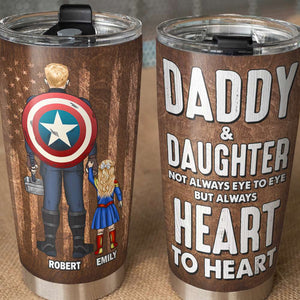 Daddy- Heart To Heart 01DTDT200823TM Personalized Tumbler, Gifts For Dad - Tumbler Cup - GoDuckee