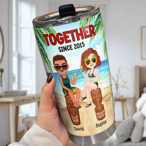 I Love You To The Beach And Back, Personalized Tumbler, Gifts For Couple - Tumbler Cup - GoDuckee