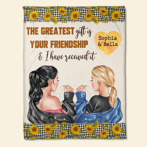 The Greatest Gift If Your Friendship, Personalized Blanket, Gifts For Besties - Blanket - GoDuckee