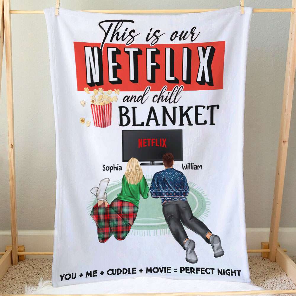 This Is Our Chill Blanket, Couple Gift, Personalized Blanket, Couple Lying Back Blanket 01TOTI150823TM - Blanket - GoDuckee