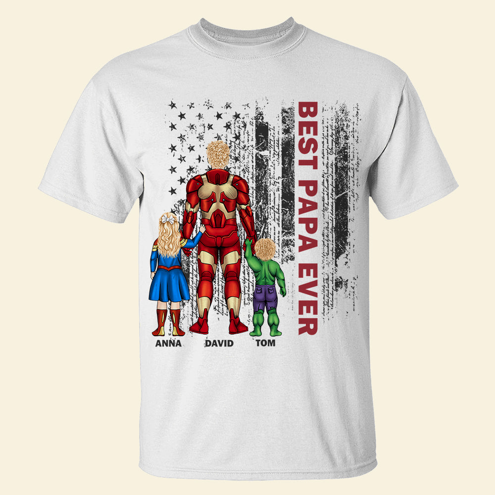 Best Papa Ever, Personalized Father's Day Shirt-7ACDT010523 - Shirts - GoDuckee