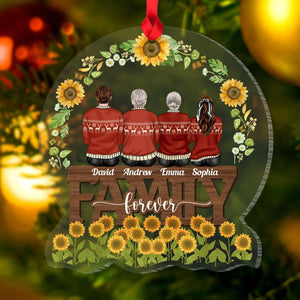 Family Forever, Gift For Family, Personalized Ornament, Sunflower Family Ornament, Christmas Gift 02DNDT111122TM - Ornament - GoDuckee