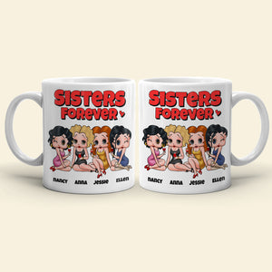 Sisters Forever Personalized Besties Coffee Mug 05NADT260723HH - Coffee Mug - GoDuckee