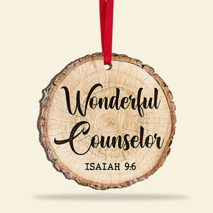 Light Of The World, Personalized Wood Ornament, Christmas Name Of Jesus Ornament, Christmas Gift 03PGTI180723 - Ornament - GoDuckee