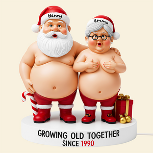 Funny Old Santa Light Box Personalized Gifts For Couple 01NADT061125 - Light Box - GoDuckee