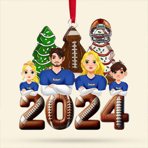 Personalized Gift For Family Christmas Ornament Football Family 04XQTI011124HG - Ornament - GoDuckee