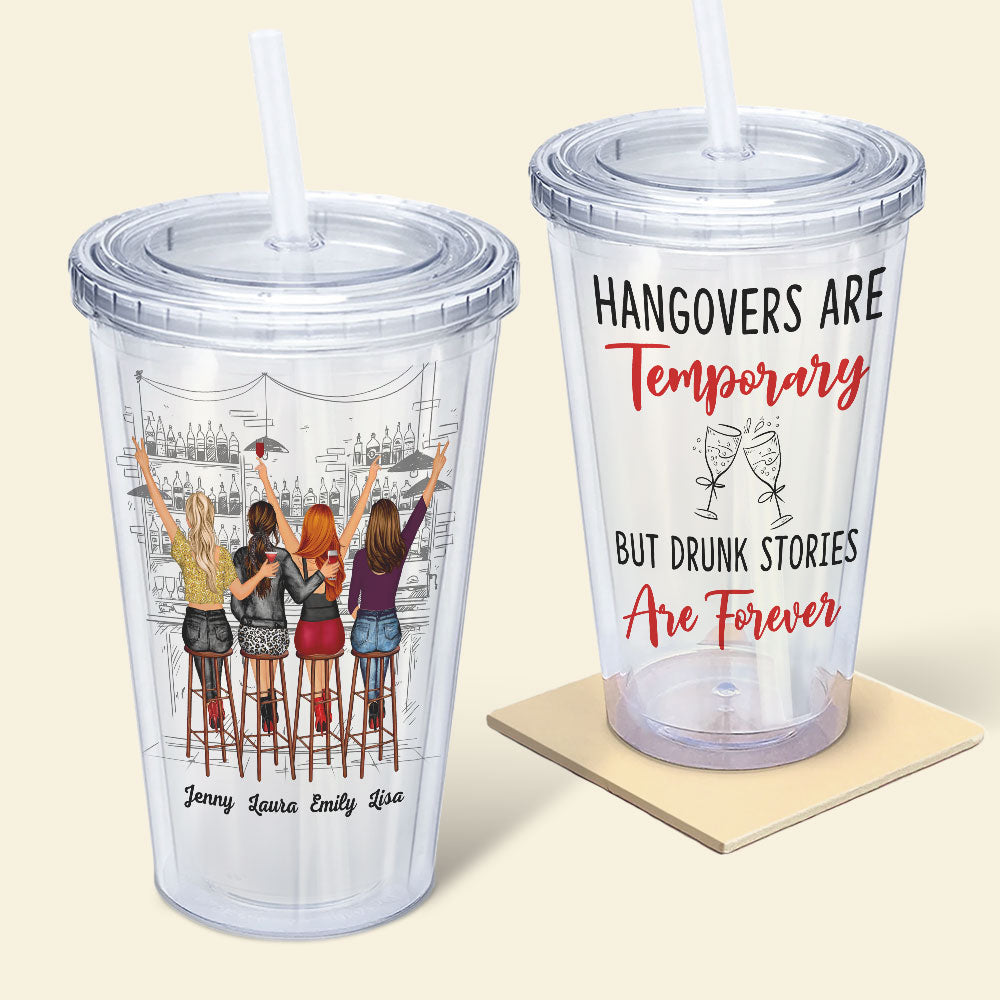 Custom personalized acrylic tumbler party favors for Bar and Bat