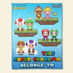 Super Grandma Grandkids 04NADT220423HA Personalized Blanket - Blanket - GoDuckee