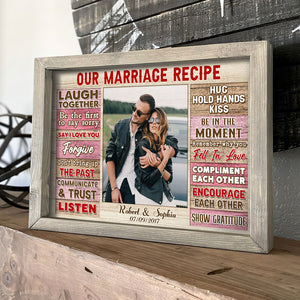 Our Marriage Recipe, Couple Gift, Personalzed Poster, Custom Image Married Couple Canvas Print - Poster & Canvas - GoDuckee