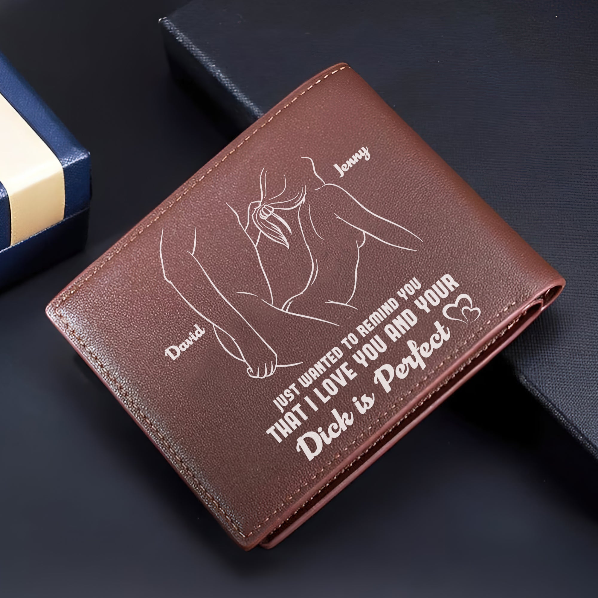 Personalized Gifts For Couple PU Leather Wallet 03OHTI270524 - PU Leather Wallet - GoDuckee