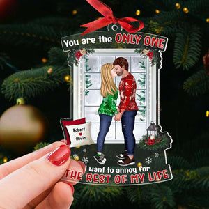 You Are The Only One, Couple Gift, Personalized Acrylic Ornament, Kissing Couple Ornament, Christmas Gift - Ornament - GoDuckee