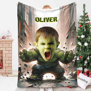 Gift For Kids, Personalized Blanket, Superhero Custom Image Kid Blanket, Christmas Gift 03HTTI111123 - Blanket - GoDuckee