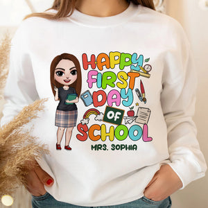 Happy First Day Of School Personalized Shirt Gift For Teacher - Shirts - GoDuckee
