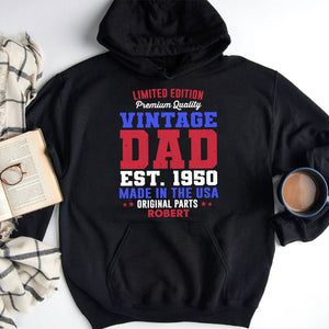 Limited Edition Vintage Dad Made In The USA, Personalized Dad Shirt, Gift For Dad - Shirts - GoDuckee