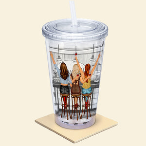 Friendships With Alcohol, Personalized Acrylic Tumbler, Gifts For Bestie - Tumbler Cup - GoDuckee