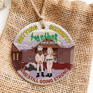 Personalized Gifts For Couple Ceramic Ornament, Funny Couple Together 01NATI230724HG - Ornament - GoDuckee