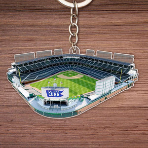 Gift For Baseball Lover, Personalized Acrylic Keychain, Baseball Stadium Field Keychain 01QHTI051223-02 - Keychains - GoDuckee