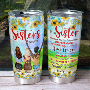 Love Sisters Forever Personalized Besties Tumbler - Tumbler Cup - GoDuckee