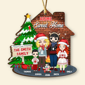 Home Sweet Home, Personalized Ornament, Gifts For Family - Ornament - GoDuckee