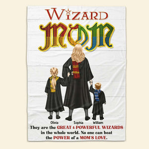 Personalized Gifts For Mom Blanket Wizard Mom 04HUDT270324TM - Blankets - GoDuckee