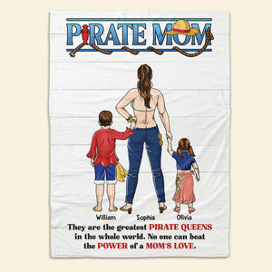 Personalized Gifts For Mom Blanket Pirate Mom 01HUDT270324PA - Blankets - GoDuckee