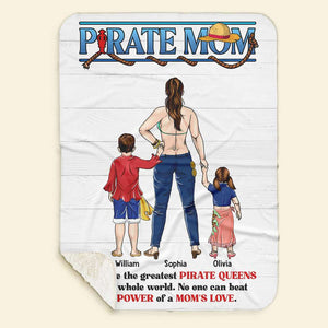 Personalized Gifts For Mom Blanket Pirate Mom 01HUDT270324PA - Blankets - GoDuckee