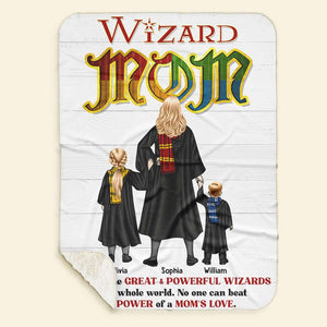 Personalized Gifts For Mom Blanket Wizard Mom 04HUDT270324TM - Blankets - GoDuckee