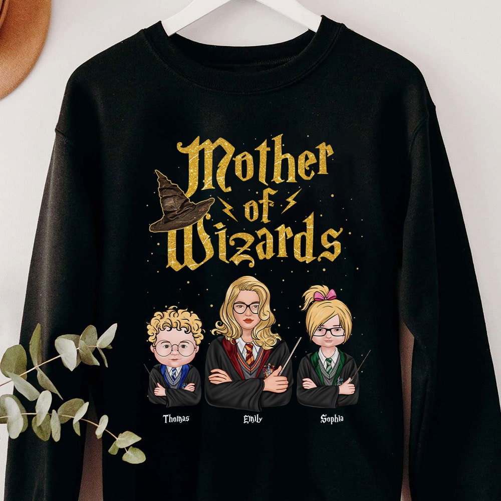 Personalized Gifts For Mom Shirt Mother of Wizards 01KATI260224TM - 2D Shirts - GoDuckee