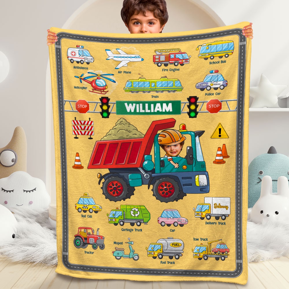 Custom Photo Gifts For Kid Blanket Cars Collection - Blankets - GoDuckee