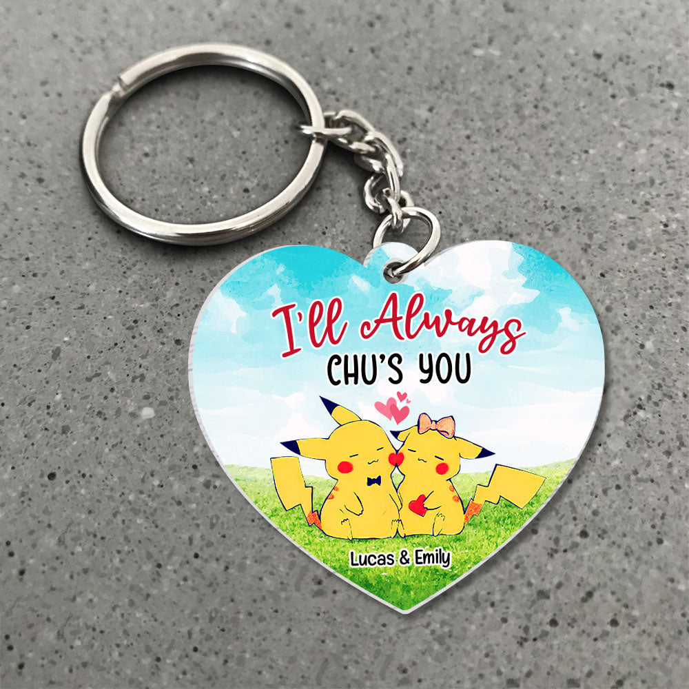 Couple, I'll Always Chu's You, Personalized Keychain, Gift For Couple, 01OHTI050723 - Keychains - GoDuckee