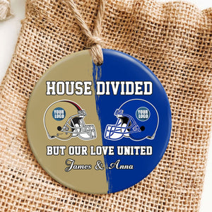 Personalized Gifts For American Football Lovers Couple Christmas Ornament 03huti111023 - Ornament - GoDuckee