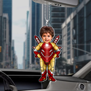 Custom Photo Gifts For Kids Car Ornament Power Hero 04NATI010224 - Ornaments - GoDuckee