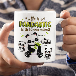 Personalized Gifts For Mom Coffee Mug Life Is Pandastic With Panda Mama - Coffee Mugs - GoDuckee