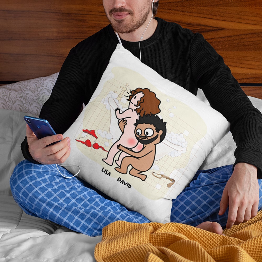 Touch Your Butt All The Time Valentine Gift For Couple Personalized Pillow