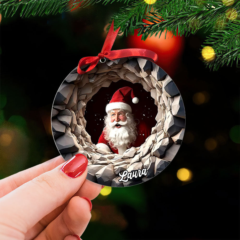 Personalized Gifts For Family Christmas Ornament Santa Claus 03xqti090924 - Ornament - GoDuckee