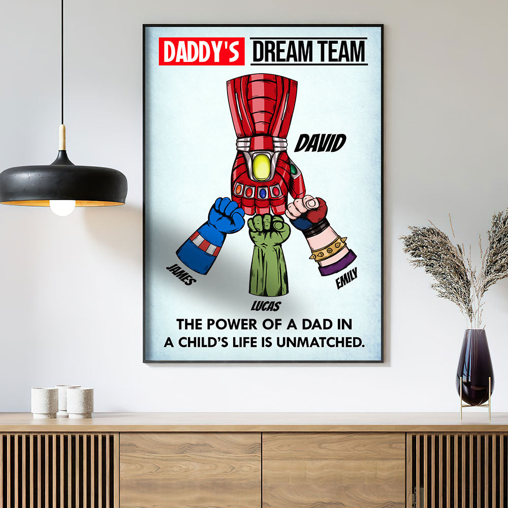 Daddy Team Personalized Canvas Print -06QHTI230523HA - Poster & Canvas - GoDuckee
