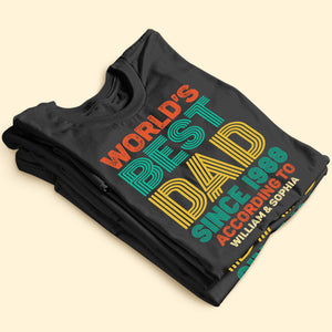 World's Best Dad, Dad Grandpa Gift TT Personalized T-shirt Hoodie Sweatshirt - Shirts - GoDuckee