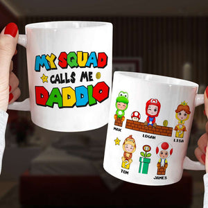 My Squad Calls Me, Gift For Dad, Personalized Mug, Gamer Dad And Kids Mug 03HUTI300523HA - Coffee Mug - GoDuckee