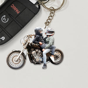 Custom Motorcycle Photo Keychain 06HUTI220623 - Keychains - GoDuckee