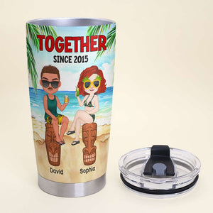 I Love You To The Beach And Back, Personalized Tumbler, Gifts For Couple - Tumbler Cup - GoDuckee