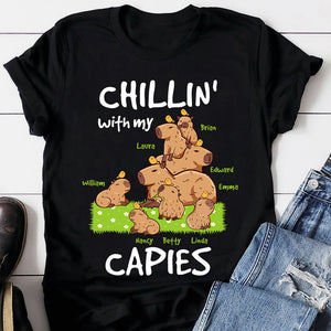 Chillin' With My Capies, Personalized Shirt, Gift For Mom - Shirts - GoDuckee