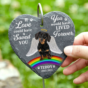 If Love Could Have Save You, Gift For Dog Lover, Personalized Memorial Stone, Heaven Dog Stone - Ornament - GoDuckee